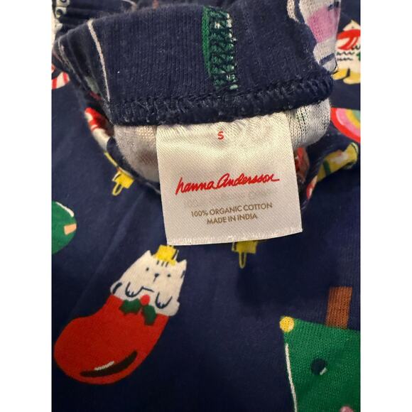 Hanna Andersson Women’s Organic Cotton Pajama Set Small Christmas Ornament Print - Picture 6 of 7